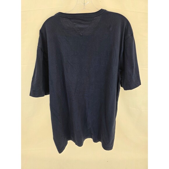 Tommy Hilfiger Men's Navy Embroidered T-Shirt Short Sleeve Flag Logo Size XXL - Picture 4 of 6